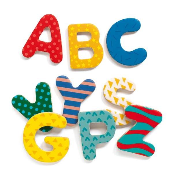 Mágneses betűkészlet - Nagybetűk - 38 fancy letters