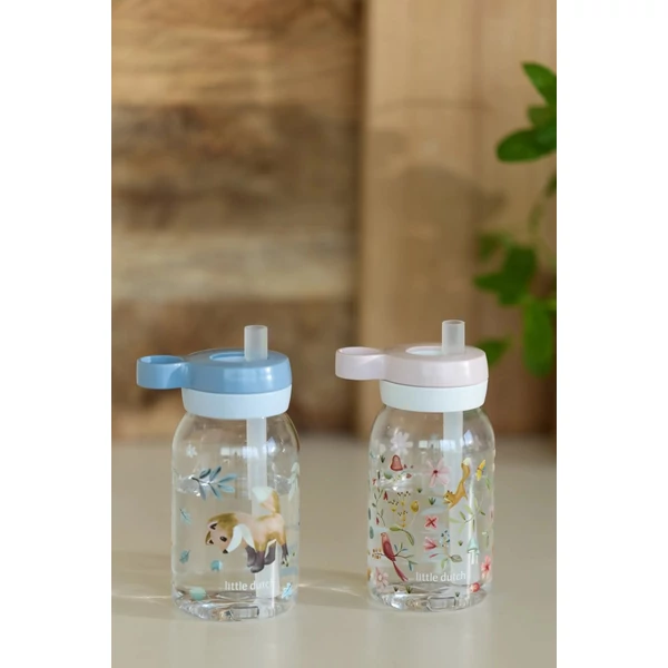 Little Dutch szívószálas kulacs 450 ml - forest friends