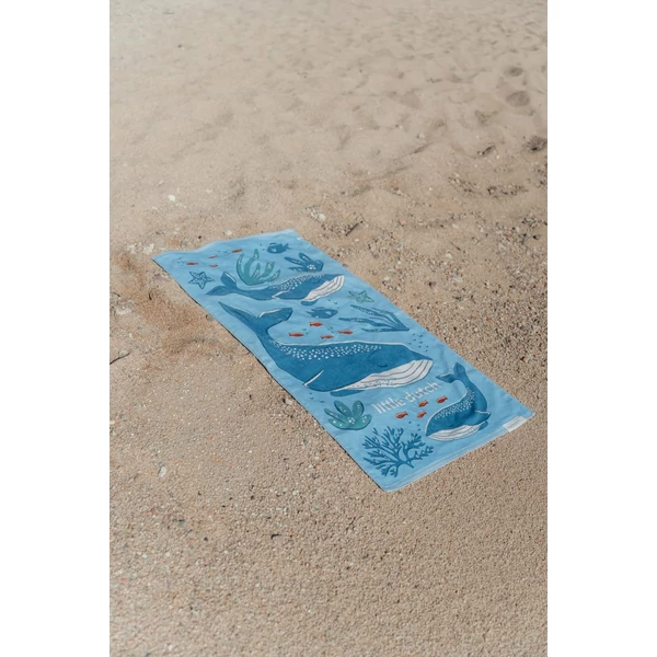 Little Dutch strandtörölköző Ocean World Blue - 60cm X 120cm