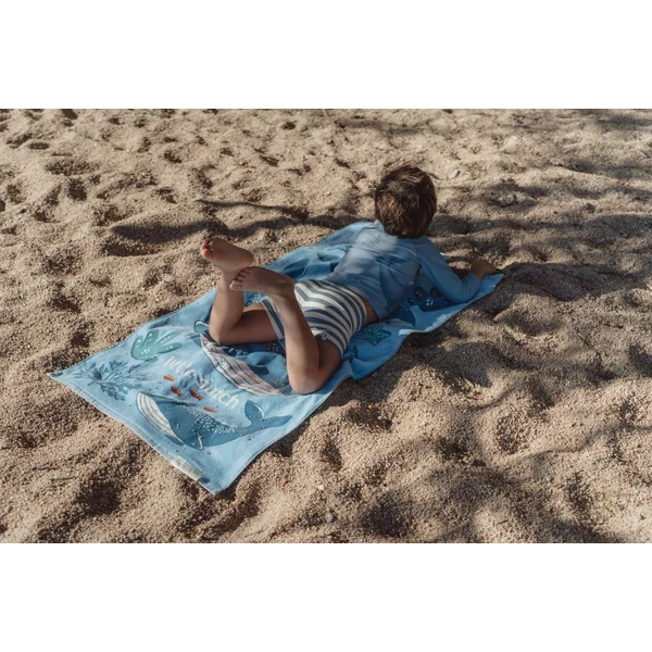 Little Dutch strandtörölköző Ocean World Blue - 60cm X 120cm