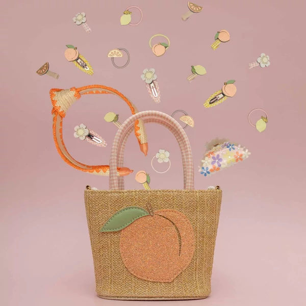 Barackos citrusos mini hajgumik - 8 db-os szett