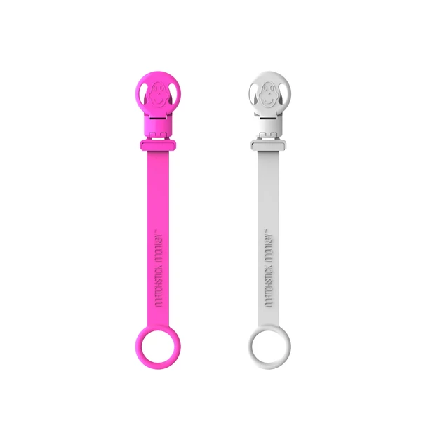 Makilánc - 2db-os - pink/világosszürke