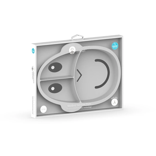 Makihami szürke osztott tányér gyereknek